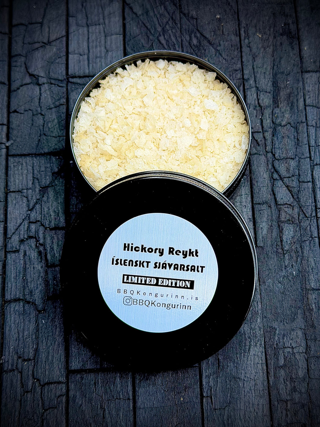 Hickory reykt íslenskt sjávar salt